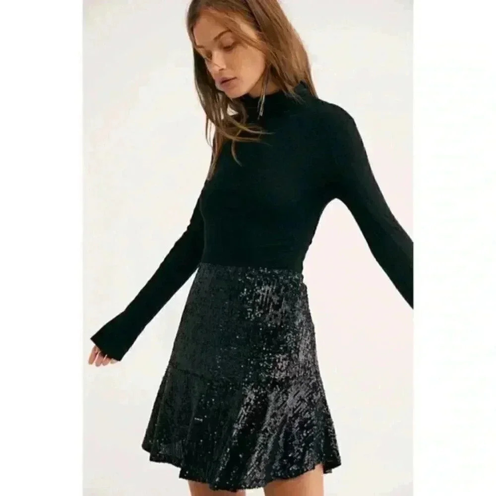 Free People Sequin Skirt - Picture 2 of 5